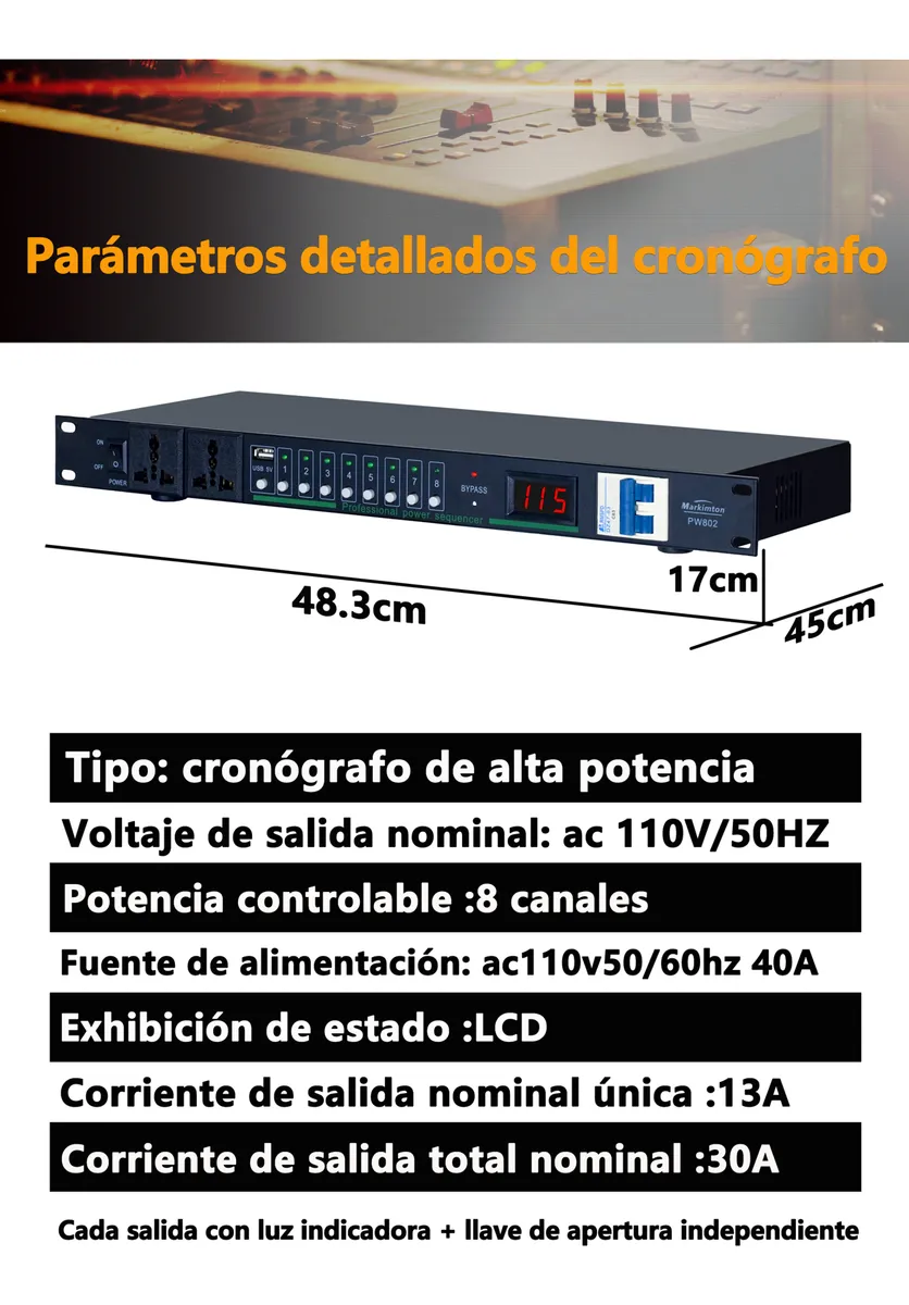 Secuenciador De Potencia Con Usb Pw-8 - Image 10