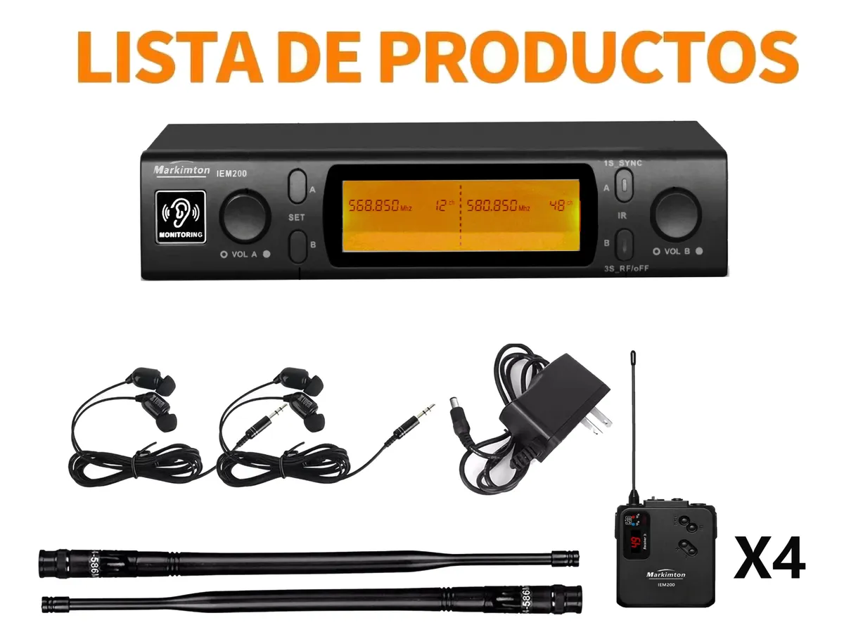 Sistema Monitoreo 2 Canales 4 Bodypack Iem-400 - Image 10