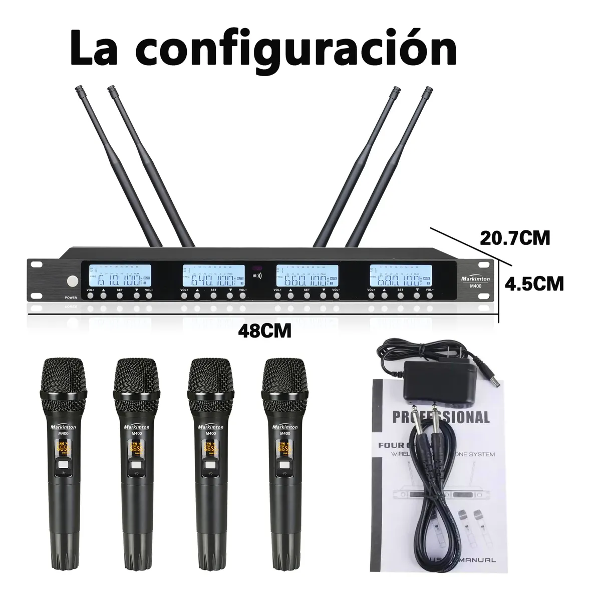 Micrófonos Inalámbrico Professional M400 Dinámico Cardioide - Image 9