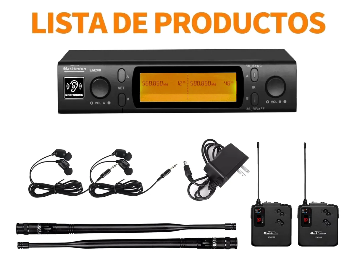 Sistema Monitoreo 2 Canales 2 Bodypack Iem-200 - Image 7