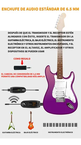 Transmisor de Guitarra con Receptor A08-pro UHF - Image 6