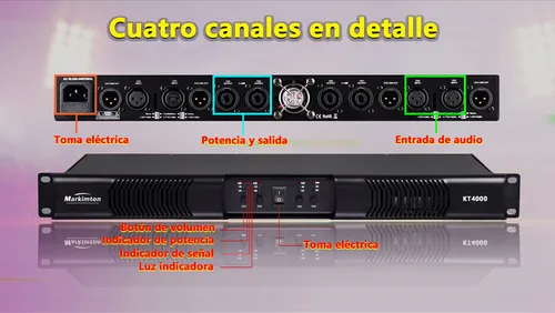 Amplificador de Potencia Digital 1u KT4000 - Image 6