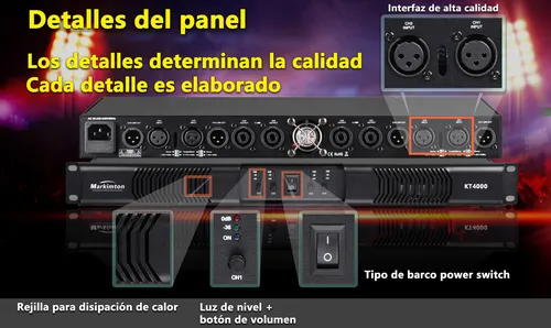 Amplificador de Potencia Digital 1u KT4000 - Image 5