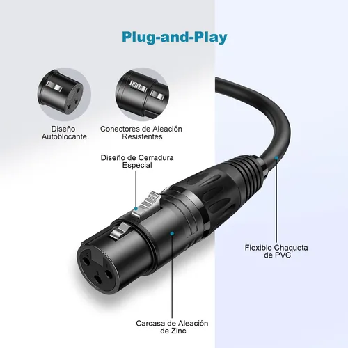 3 Cables XLR Balanceado 5 mts - Image 5