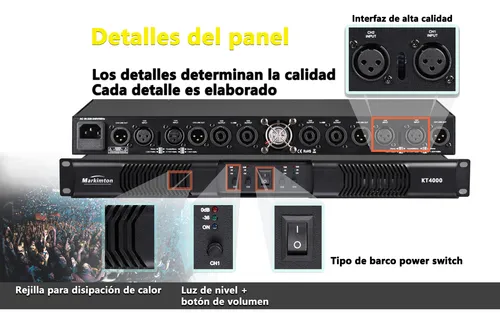 Amplificador de Potencia Digital 1u KT4 - Image 7