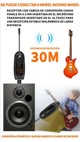 Transmisor de Guitarra con Receptor A08-pro UHF - Image 2