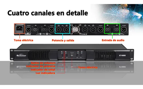 Amplificador de Potencia Digital 1u KT4 - Image 5