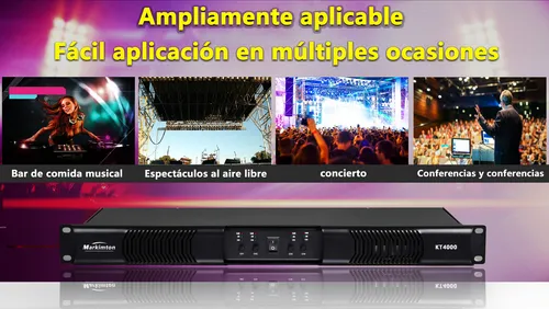 Amplificador de Potencia Digital 1u KT4000 - Image 2