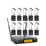Sistema Monitoreo 2 Canales 10 Bodypack Iem-1000